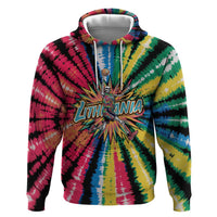 Lithuania Tie Dye Basketball Zip Hoodie with Skeleton Dunk Graphic and Retro Colors - Wonder Print Shop