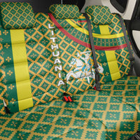 Lithuania Knight Pattern Back Car Seat Cover with Traditional Green Yellow Red Design and Vytis Emblem - Wonder Print Shop