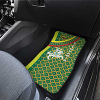 Lithuania Knight Pattern Car Mats with Traditional Green Yellow Red Design and Vytis Emblem - Wonder Print Shop