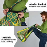 Lithuania Knight Pattern Grocery Bag with Traditional Green Yellow Red Design and Vytis Emblem - Wonder Print Shop