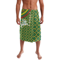 Lithuania Knight Pattern Lavalava with Traditional Green Yellow Red Design and Vytis Emblem - Wonder Print Shop