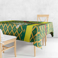Lithuania Knight Pattern Tablecloth with Traditional Green Yellow Red Design and Vytis Emblem - Wonder Print Shop