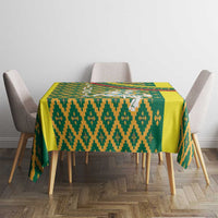 Lithuania Knight Pattern Tablecloth with Traditional Green Yellow Red Design and Vytis Emblem - Wonder Print Shop