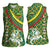 Lithuania Knight Pattern Women Sleeveless Polo Shirt with Traditional Green Yellow Red Design and Vytis Emblem - Wonder Print Shop