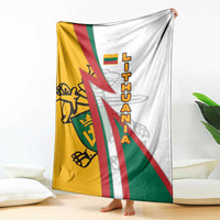 Lithuania Flag Colors Blanket with Vytis Knight Design and Bold Lightning Motif - Wonder Print Shop