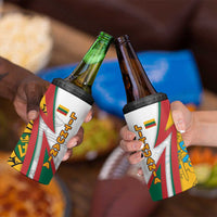 Lithuania Flag Colors 4 in 1 Can Cooler Tumbler with Vytis Knight Design and Bold Lightning Motif - Wonder Print Shop