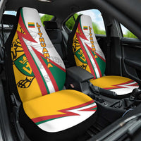 Lithuania Flag Colors Car Seat Cover with Vytis Knight Design and Bold Lightning Motif - Wonder Print Shop