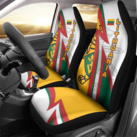 Lithuania Flag Colors Car Seat Cover with Vytis Knight Design and Bold Lightning Motif - Wonder Print Shop