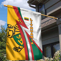 Lithuania Flag Colors Garden Flag with Vytis Knight Design and Bold Lightning Motif - Wonder Print Shop