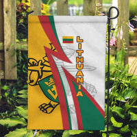 Lithuania Flag Colors Garden Flag with Vytis Knight Design and Bold Lightning Motif - Wonder Print Shop