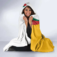 Lithuania Flag Colors Hooded Blanket with Vytis Knight Design and Bold Lightning Motif - Wonder Print Shop
