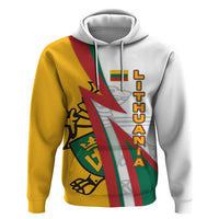 Lithuania Flag Colors Hoodie with Vytis Knight Design and Bold Lightning Motif - Wonder Print Shop