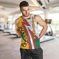 Lithuania Flag Colors Men Tank Top with Vytis Knight Design and Bold Lightning Motif - Wonder Print Shop