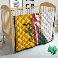Lithuania Flag Colors Quilt with Vytis Knight Design and Bold Lightning Motif - Wonder Print Shop