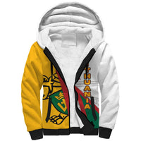 Lithuania Flag Colors Sherpa Hoodie with Vytis Knight Design and Bold Lightning Motif - Wonder Print Shop