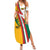 Lithuania Flag Colors Summer Maxi Dress with Vytis Knight Design and Bold Lightning Motif - Wonder Print Shop