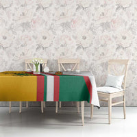 Lithuania Flag Colors Tablecloth with Vytis Knight Design and Bold Lightning Motif - Wonder Print Shop