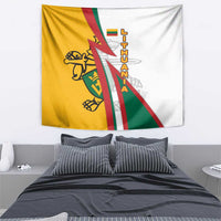 Lithuania Flag Colors Tapestry with Vytis Knight Design and Bold Lightning Motif - Wonder Print Shop