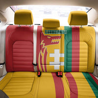 Lithuania Red Back Car Seat Cover with Bold Vytis Cross Design and Tricolor Flag Accents - Wonder Print Shop
