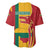 Lithuania Red Baseball Jersey with Bold Vytis Cross Design and Tricolor Flag Accents - Wonder Print Shop
