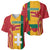 Lithuania Red Baseball Jersey with Bold Vytis Cross Design and Tricolor Flag Accents - Wonder Print Shop