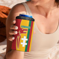 Lithuania Red 4 in 1 Can Cooler Tumbler with Bold Vytis Cross Design and Tricolor Flag Accents - Wonder Print Shop