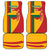 Lithuania Red Car Mats with Bold Vytis Cross Design and Tricolor Flag Accents - Wonder Print Shop