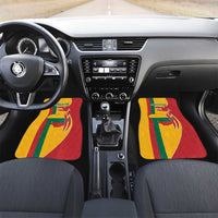 Lithuania Red Car Mats with Bold Vytis Cross Design and Tricolor Flag Accents - Wonder Print Shop