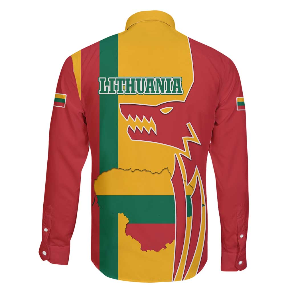 Lithuania Red Family Matching Mermaid Dress and Hawaiian Shirt with Bold Vytis Cross Design and Tricolor Flag Accents - Wonder Print Shop