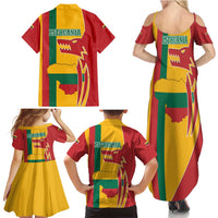 Lithuania Red Family Matching Summer Maxi Dress and Hawaiian Shirt with Bold Vytis Cross Design and Tricolor Flag Accents - Wonder Print Shop