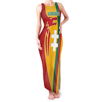 Lithuania Red Family Matching Tank Maxi Dress and Hawaiian Shirt with Bold Vytis Cross Design and Tricolor Flag Accents - Wonder Print Shop