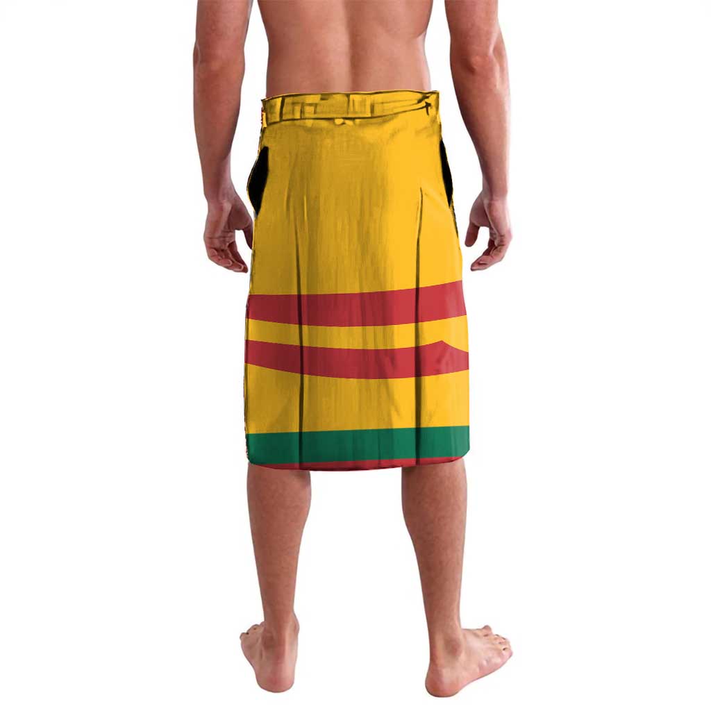 Lithuania Red Lavalava with Bold Vytis Cross Design and Tricolor Flag Accents - Wonder Print Shop