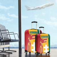 Lithuania Red Luggage Cover with Bold Vytis Cross Design and Tricolor Flag Accents - Wonder Print Shop