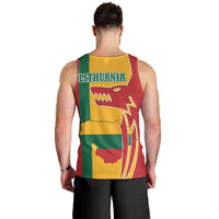 Lithuania Red Men Tank Top with Bold Vytis Cross Design and Tricolor Flag Accents - Wonder Print Shop