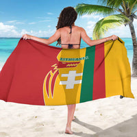 Lithuania Red Sarong with Bold Vytis Cross Design and Tricolor Flag Accents - Wonder Print Shop