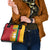 Lithuania Red Shoulder Handbag with Bold Vytis Cross Design and Tricolor Flag Accents - Wonder Print Shop