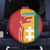 Lithuania Red Spare Tire Cover with Bold Vytis Cross Design and Tricolor Flag Accents - Wonder Print Shop