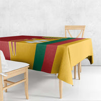 Lithuania Red Tablecloth with Bold Vytis Cross Design and Tricolor Flag Accents - Wonder Print Shop