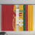 Lithuania Red Window Curtain with Bold Vytis Cross Design and Tricolor Flag Accents - Wonder Print Shop