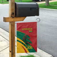 Lithuania Red and Green Garden Flag with Knight and Dragon Claw Graphic and National Flag - Wonder Print Shop