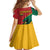 Lithuania Red and Green Kid Short Sleeve Dress with Knight and Dragon Claw Graphic and National Flag - Wonder Print Shop