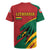 Lithuania Red and Green Rugby Jersey with Knight and Dragon Claw Graphic and National Flag - Wonder Print Shop