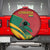 Lithuania Red and Green Spare Tire Cover with Knight and Dragon Claw Graphic and National Flag - Wonder Print Shop