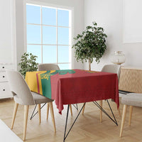 Lithuania Red and Green Tablecloth with Knight and Dragon Claw Graphic and National Flag - Wonder Print Shop