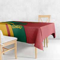 Lithuania Red and Green Tablecloth with Knight and Dragon Claw Graphic and National Flag - Wonder Print Shop