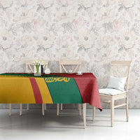 Lithuania Red and Green Tablecloth with Knight and Dragon Claw Graphic and National Flag - Wonder Print Shop