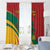 Lithuania Red and Green Window Curtain with Knight and Dragon Claw Graphic and National Flag - Wonder Print Shop