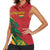 Lithuania Red and Green Women Sleeveless Polo Shirt with Knight and Dragon Claw Graphic and National Flag - Wonder Print Shop