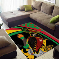 Saint Kitts and Nevis Area Rug with Flag Colors and Tropical Island Design - Wonder Print Shop