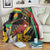 Saint Kitts and Nevis Blanket with Flag Colors and Tropical Island Design - Wonder Print Shop
